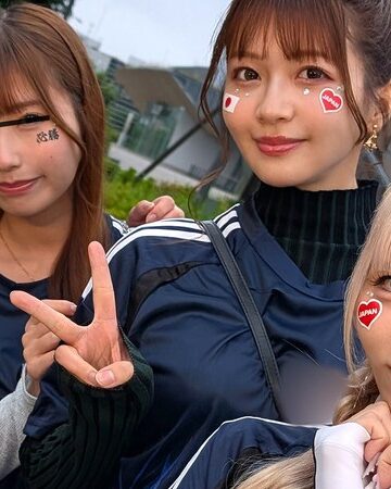 ❤ゴールイン！美少女サポーター達とスタジアム外で秘密のオフサイド！【みゆ/ゆみ/れい/りん】Ver.れい＆りん｜フェラ
